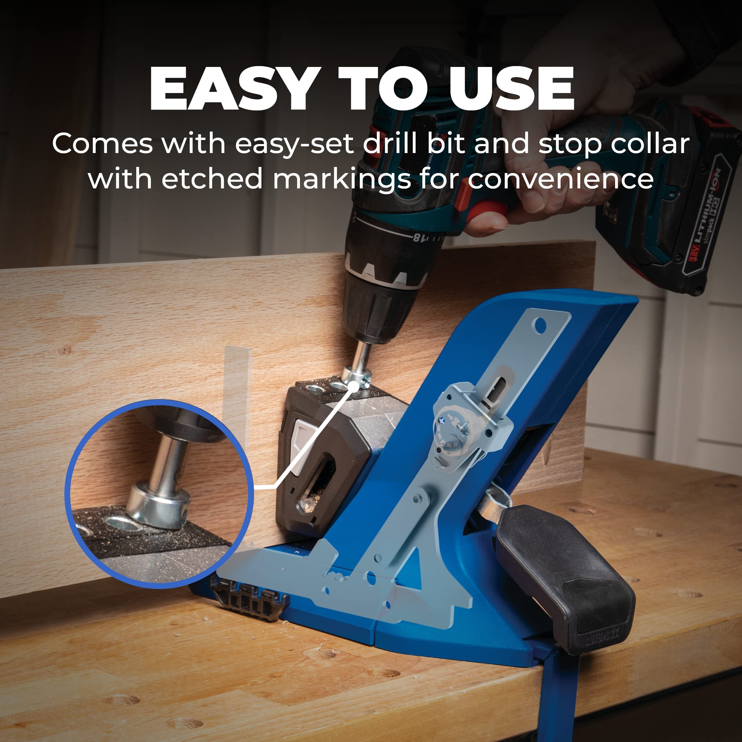 Accessorio Bricolage Legno Kreg Kit 720 Plug Cutter Drill Guide Kit Per Mascherare Viti