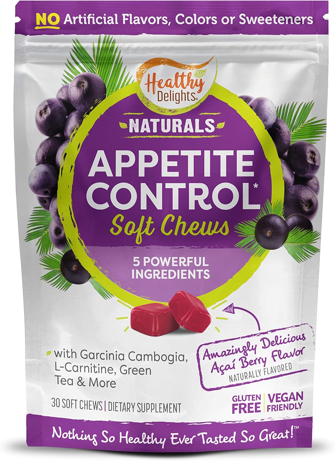 Healthy Delights Naturals, Appetite Control Soft Chews, with Garcinia Cambogia