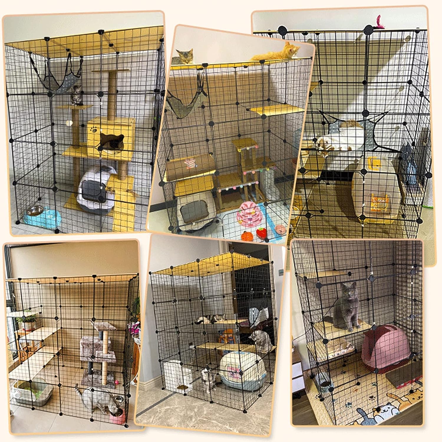 Recinto per Gatti da Esterno Grande, Gabbia per Conigli e Cani, Casa per Gatti, Montaggio Semplice, Capacità Portante Super Forte