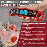 Digital Meat Thermometer Instant Read Meat Thermometer Food Thermometer for Grill and Cooking with Backlight & Calibration, Perfect for Grill, Smoker, Turkey, Candy Making by QPEUIM