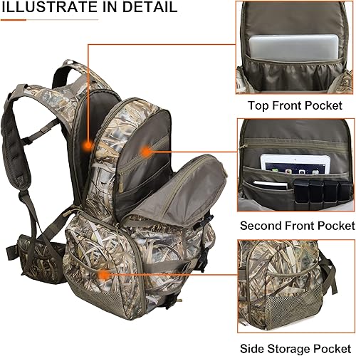 Miniatura 4 de MYDAYS Mochila de caza, mochila militar Tactiacl con sistema de transporte de rifle para caza al aire libre, campamento