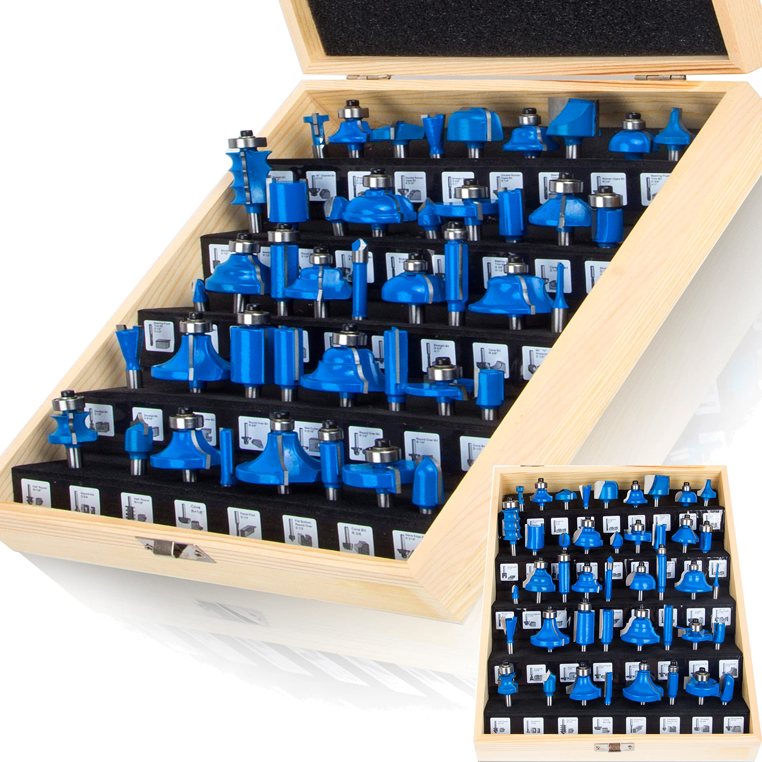 LEATBUY Router Bit Set - 5 Piece Woodworking Edge Shaping -10
