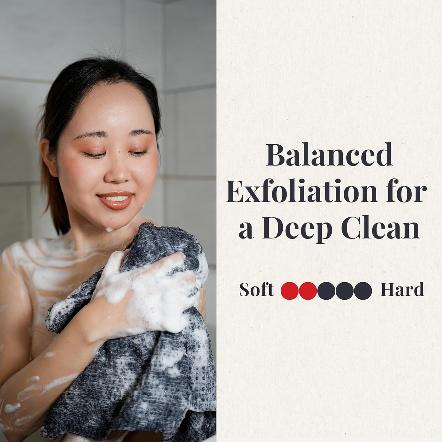 Japanese Exfoliating Washcloth - Made in Japan, 100% Nylon Shower Towel, A Body Wash Cloth for All Skin Types. - Image 5