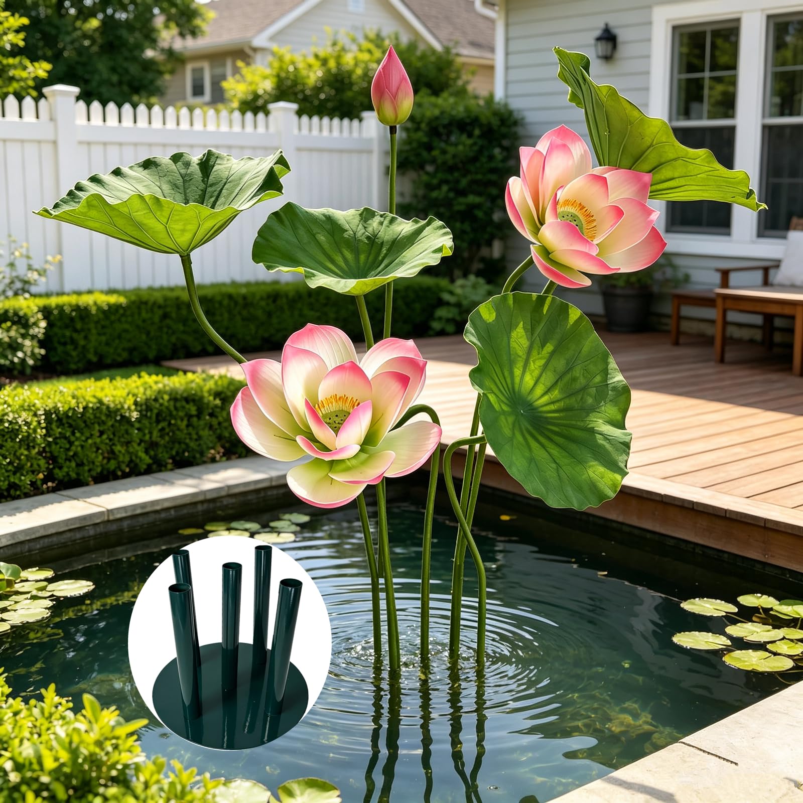 Photo 1 of YunPenger Artificial Lotus Set with Base