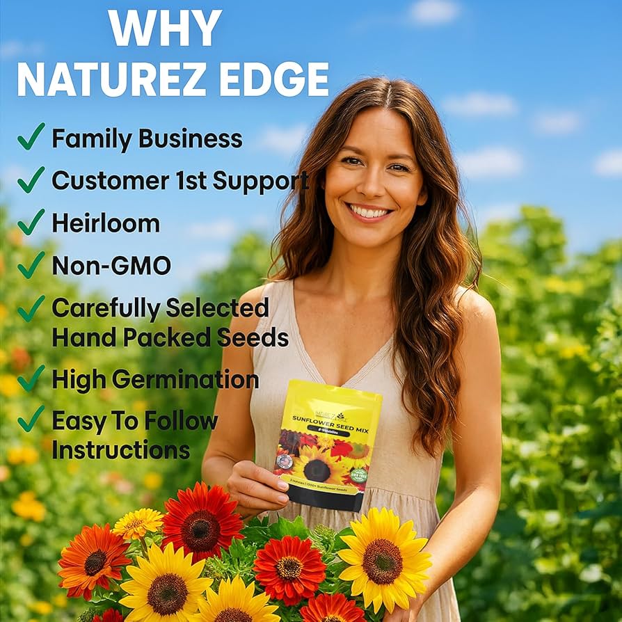 Amazon.com : NatureZ Edge 2600+ Sunflower Seeds for Planting