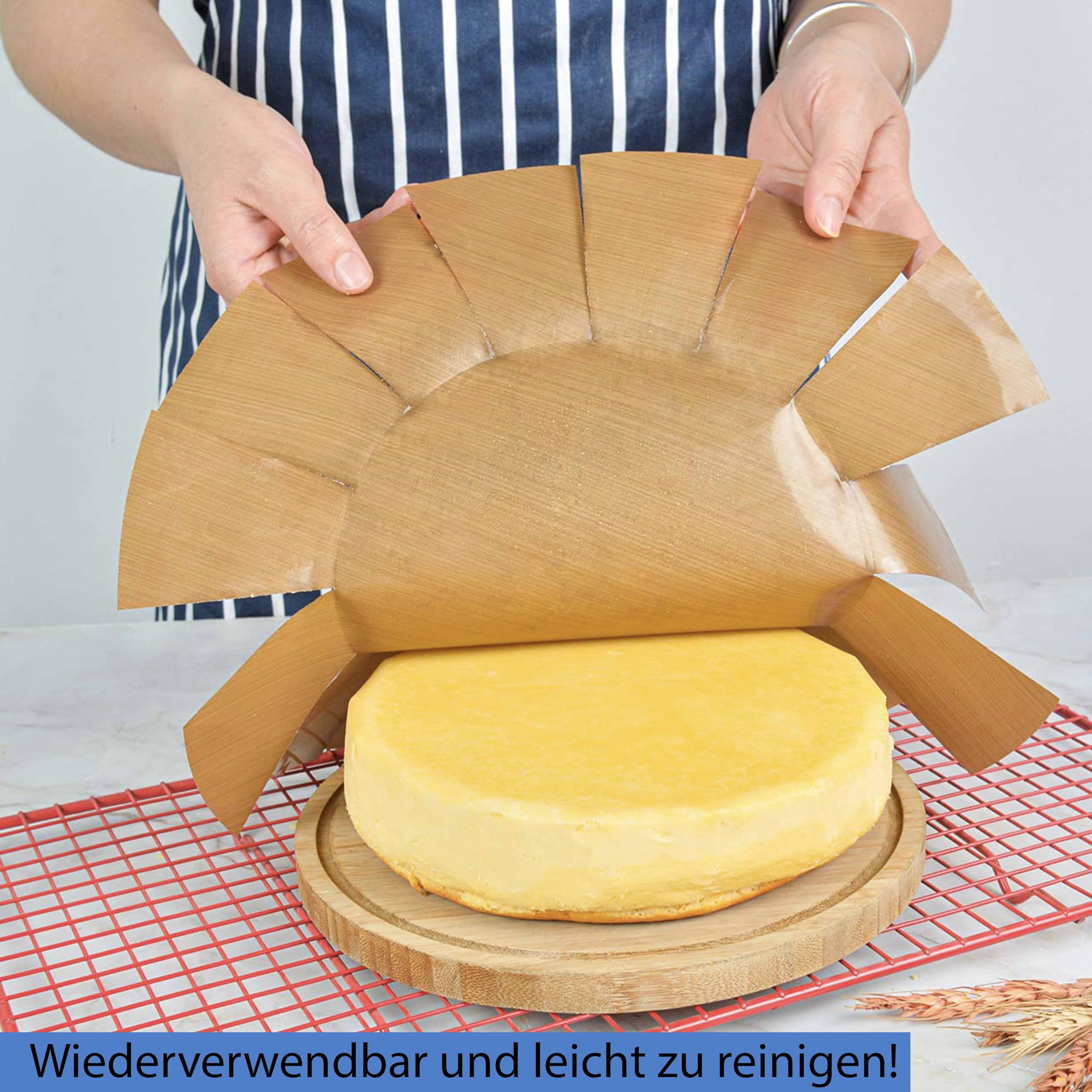 Permanente bakfolie, set van 5 bakpapier, bakvorm, premium bakfolie, herbruikbaar, hittebestendig, anti-aanbaklaag, bakaccessoires, teflon antiaanbaklaag, 43 x 24 cm