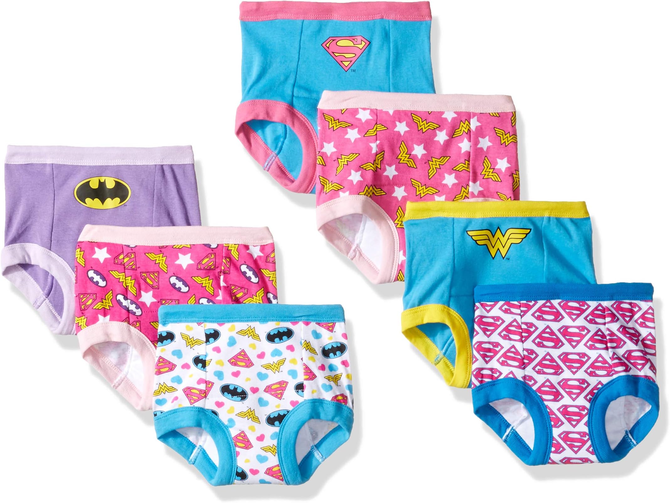 DC Comic Boys' Toddler Superman, Batman and More 7-Pack Training Pants 2t, 3t, 4t