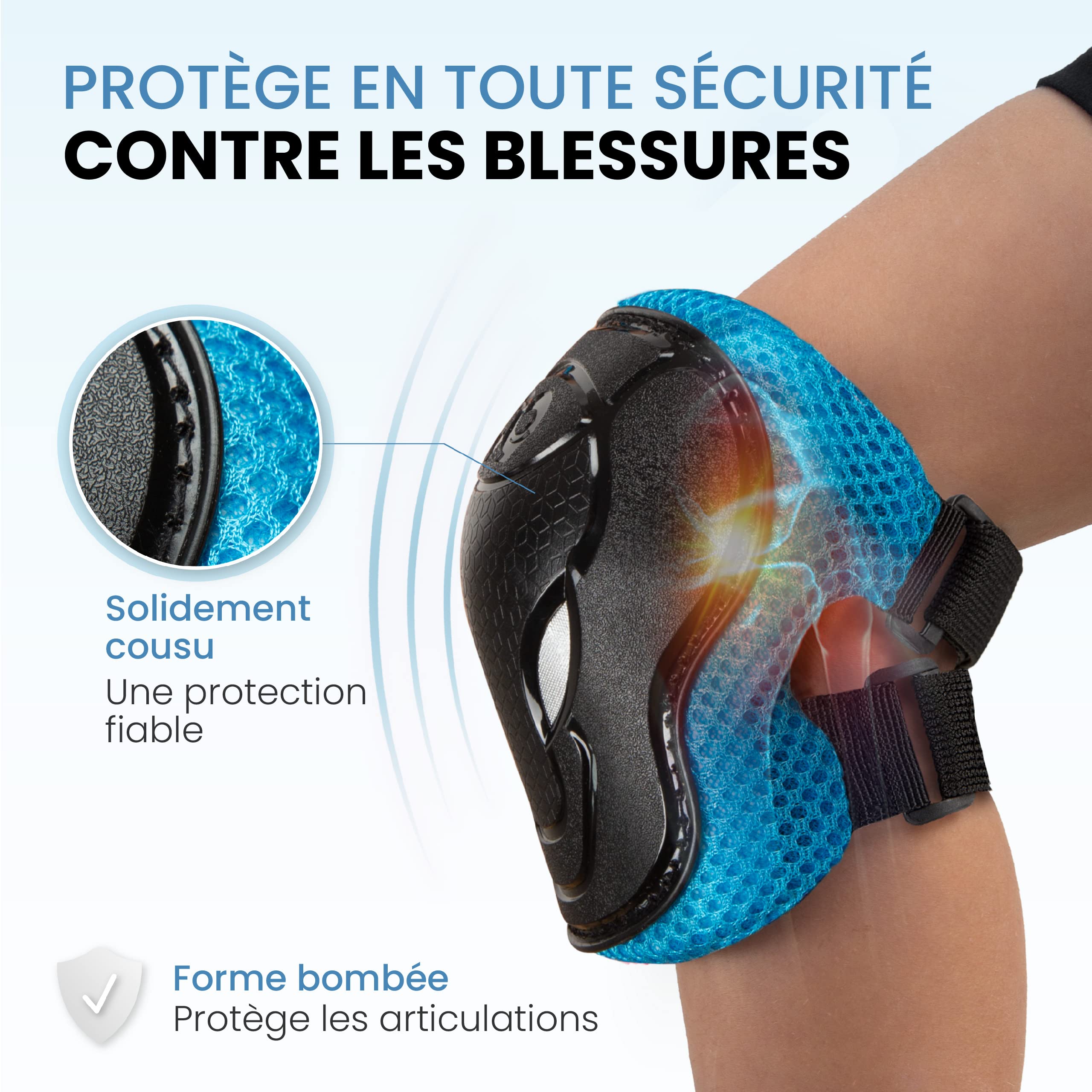 99FLIPS Protection Roller Enfant Fille Coudiere Set [6pc] pour Roller et Skateboard - Protection Velo Enfant - Protege Genoux - Genouillere, Coudiere, Protège-Mains