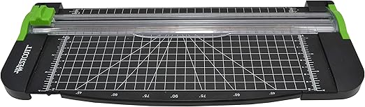 Westcott Paper Cutter 12" Paper Trimmer Scrapbooking Tool, Black