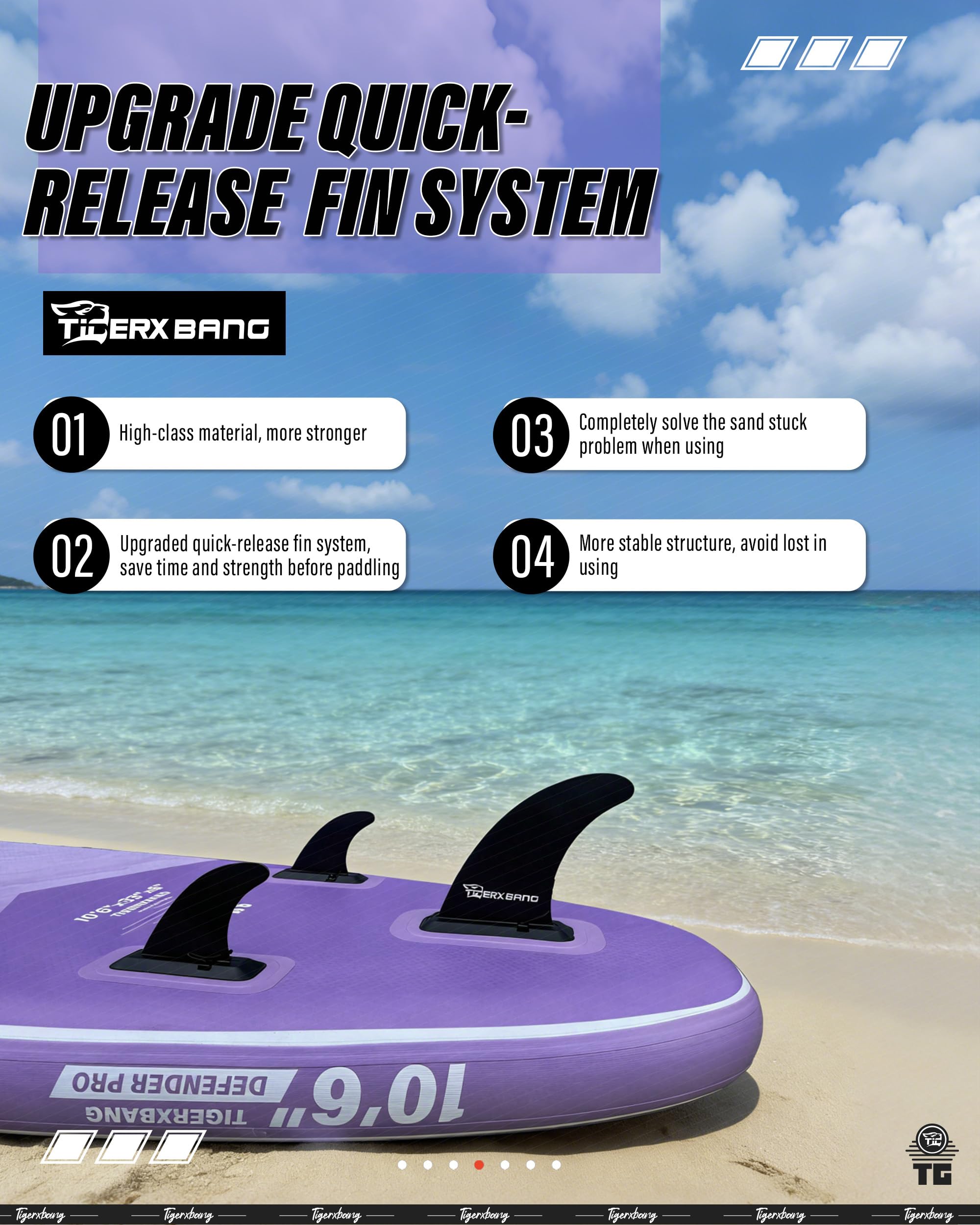 Defender Pro - Tavola gonfiabile per SUP con sedile, pagaia regolabile e accessori completi, 320 x 82 x 15 cm, colore: viola UV