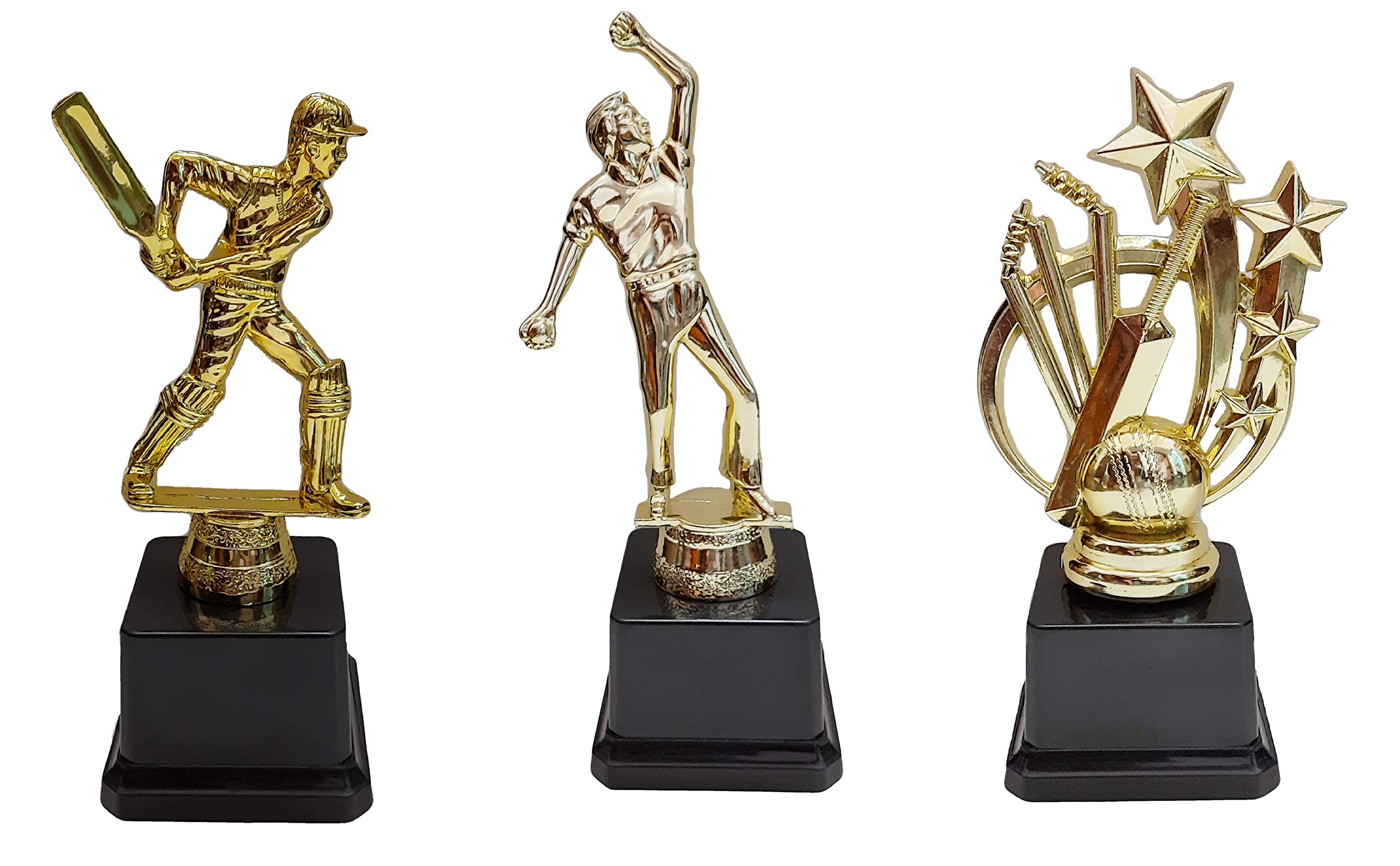Victory Fiber with Metallic Gold Coating Best Batsman/Bowler/W.Keeper Best Player Cricket Trophy (Golden) (B08PC4Q3N5) Amazon Price History, Amazon Price Tracker