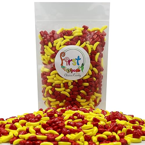 Miniatura 2 de FirstChoiceCandy Mini caramelos duros de colores surtidos (fresa y plátano, 2 libras)