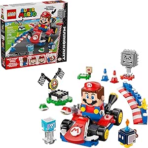 LEGO Super Mario: Mario Kart – Interactive LEGO Mario &amp; Standard Kart Building Toy - Pretend Play Racing Playset for Boys &amp; Girls, Ages 7+ - Kids Birthday Gift Idea - 72043