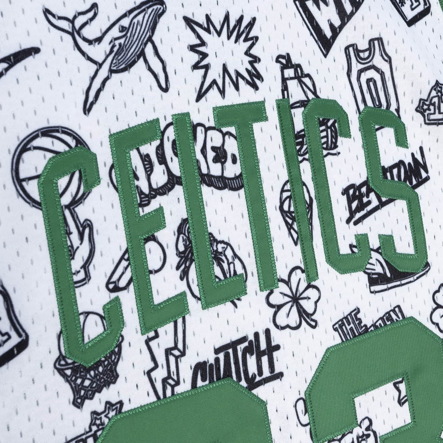 Mitchell & Ness M&N Doodle Swingman Mesh Jersey Boston Celtics - L
