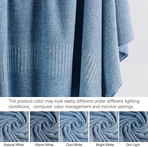 Vista 57 de SEISSO Toallas de baño, extra absorbentes y de secado rápido para baño, toalla de baño grande de fibra, súper suave, multiusos, para fitness, spa
