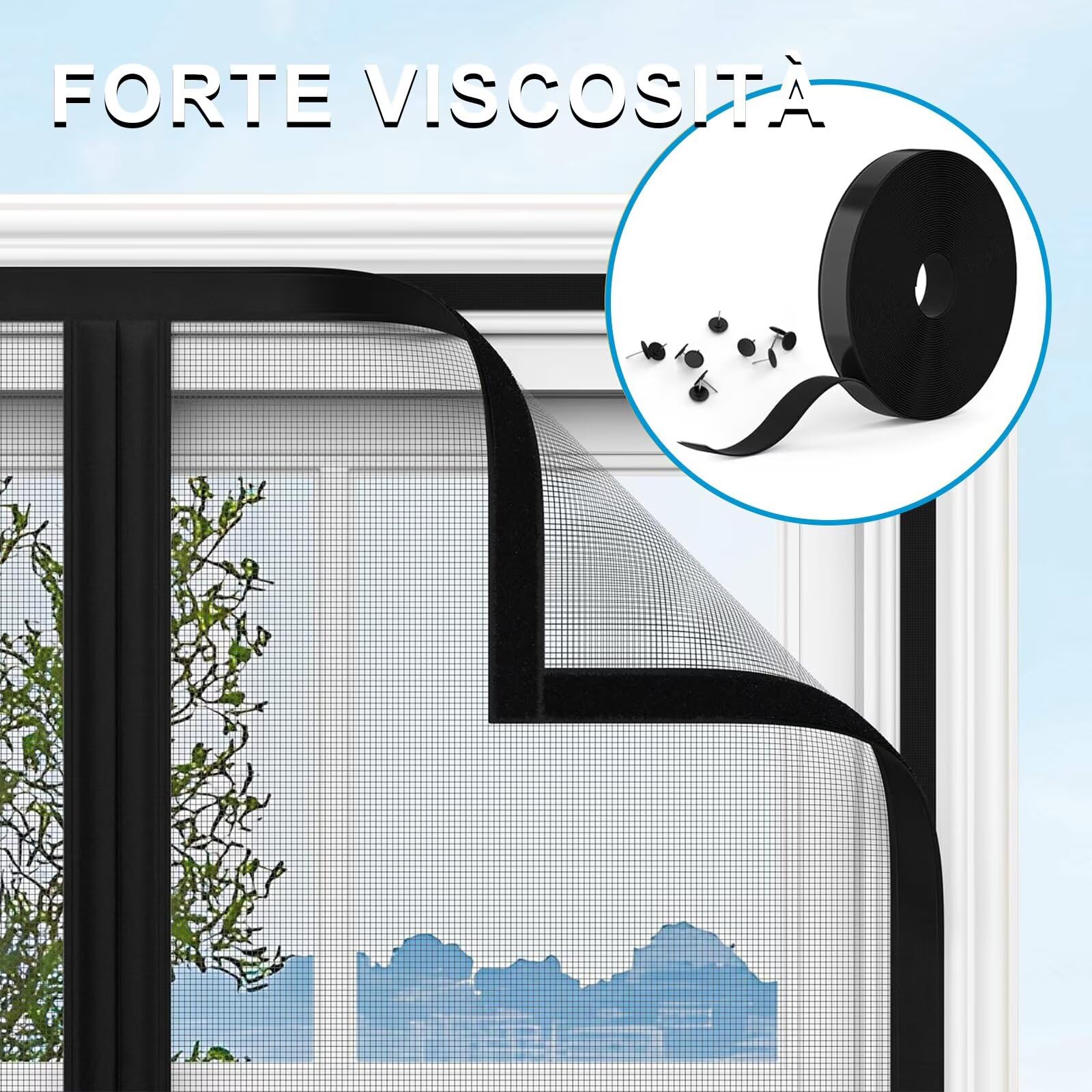 Magnet-Fliegengitter Für Türen – 215x215cm, Ohne Bohren, Grau, Für Balkon- & Terrassentüren