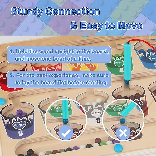 Miniatura 3 de Montessori - Tablero educativo de madera para clasificar rompecabezas de conteo, regalo de aprendizaje para niños en edad preescolar, juguetes de