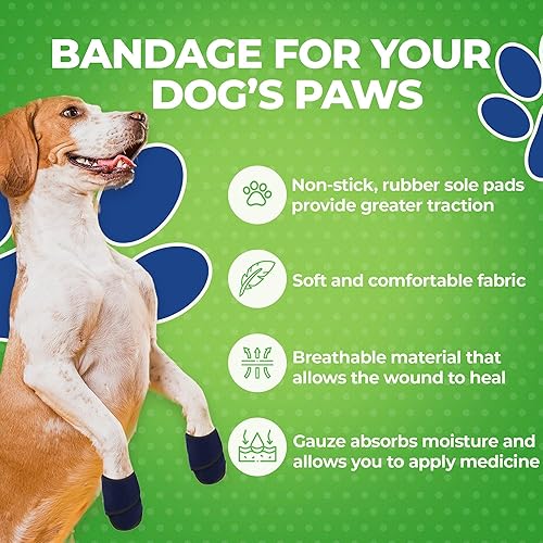 Miniatura 4 de Healers Petcare - Botines médicos para perro unidad individual color azul