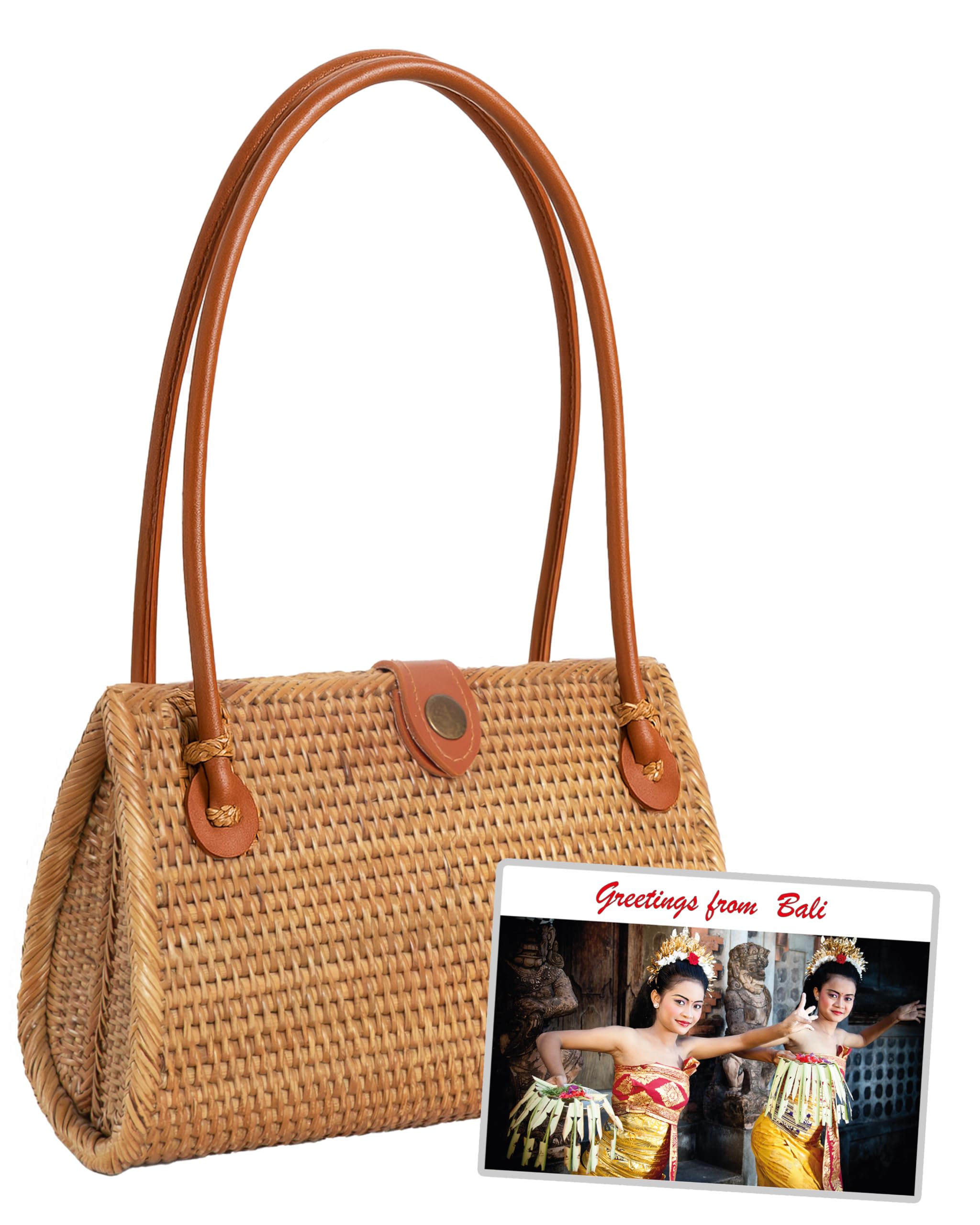 Borsa in rattan Vimini / Borsa in stile scatola / Borse Mid Century / Made in Italy /Borsa Vintage/ Rodo 1960s /Retro Rattan Bag - Italia