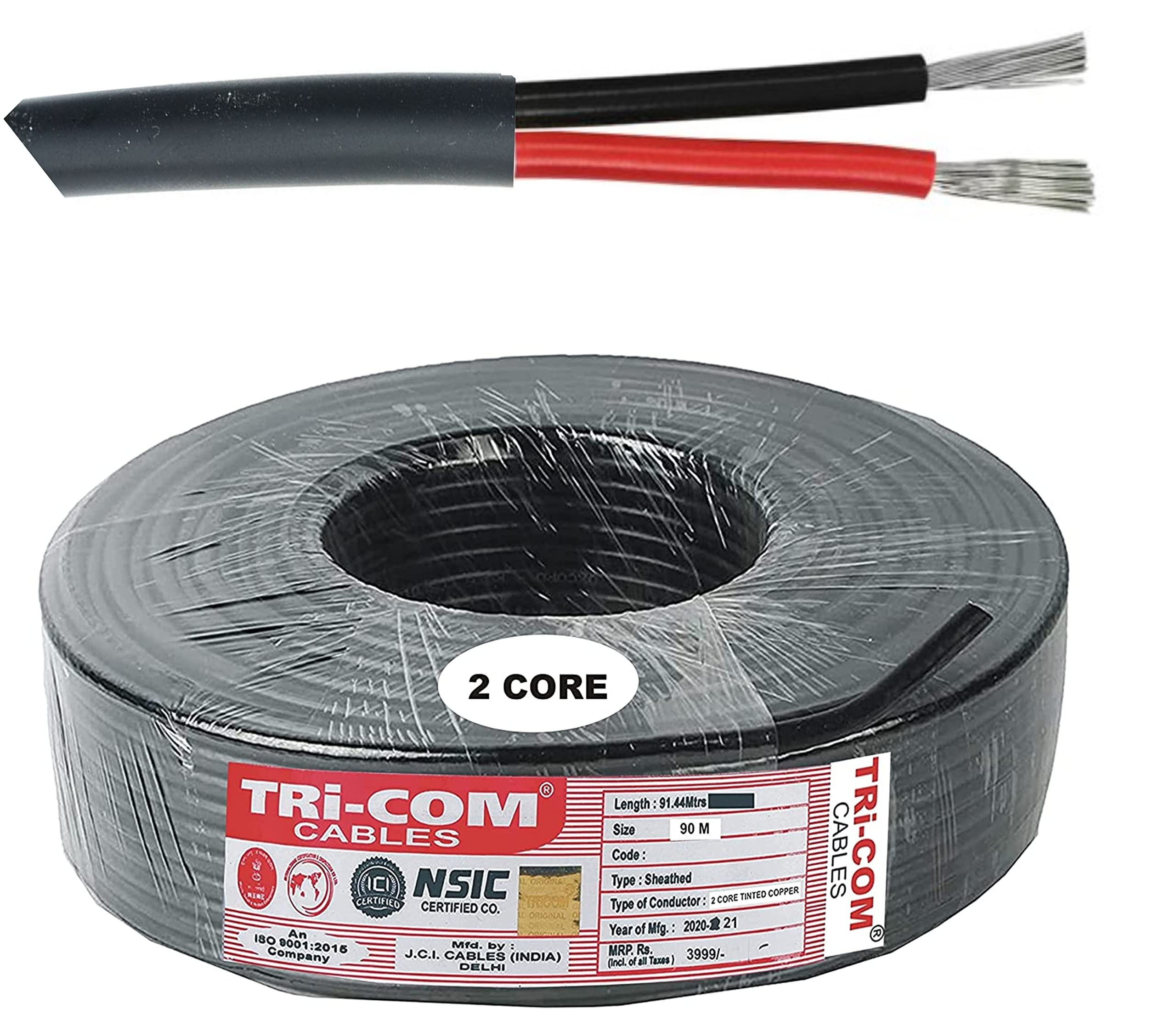 Kathiriyas TRI-COM 0.15mm Tinned/Bare Copper 2 core Cable (8x30 Multi Cable) 90 meter (Bare Copper) (B0BPLTQSRK) Amazon Price History, Amazon Price Tracker