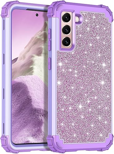 Casetego Funda compatible con Galaxy S21 5G, diseño floral de tres capas, resistente, resistente, a prueba de golpes, funda protectora de cuerpo