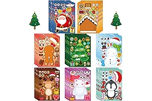 Adorable Christmas Make-a-Face Stickers for Kids