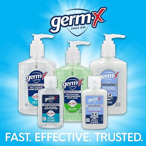 Miniatura 8 de Germ-X Advanced - Desinfectante de manos, 34 onzas líquidas (1 litro), gel transparente hidratante con menos secado, fórmula sin enjuague, botella