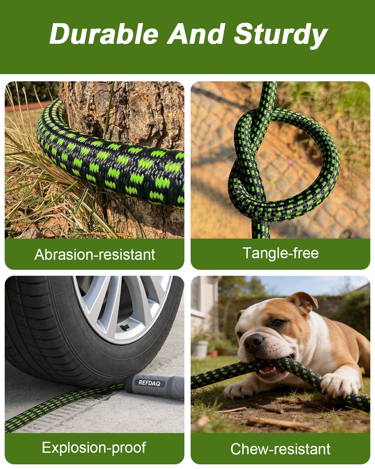 Garden Hose, Flexible Ultra Lightweight Durable, Kink-Free Water Hose with 10 Function Sprayer - Non-Shrinking, Easy to Store, All-Weather, High-Pressure (100 FT) — view 7