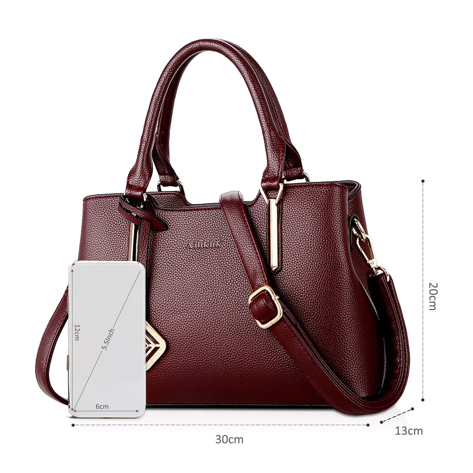 NICOLE & DORIS Sac à Main Femme Sac Fourre Tout Grande capacité Sac Cartable élégant Sac portés Main en PU Cuir Sac à bandoulière Simple