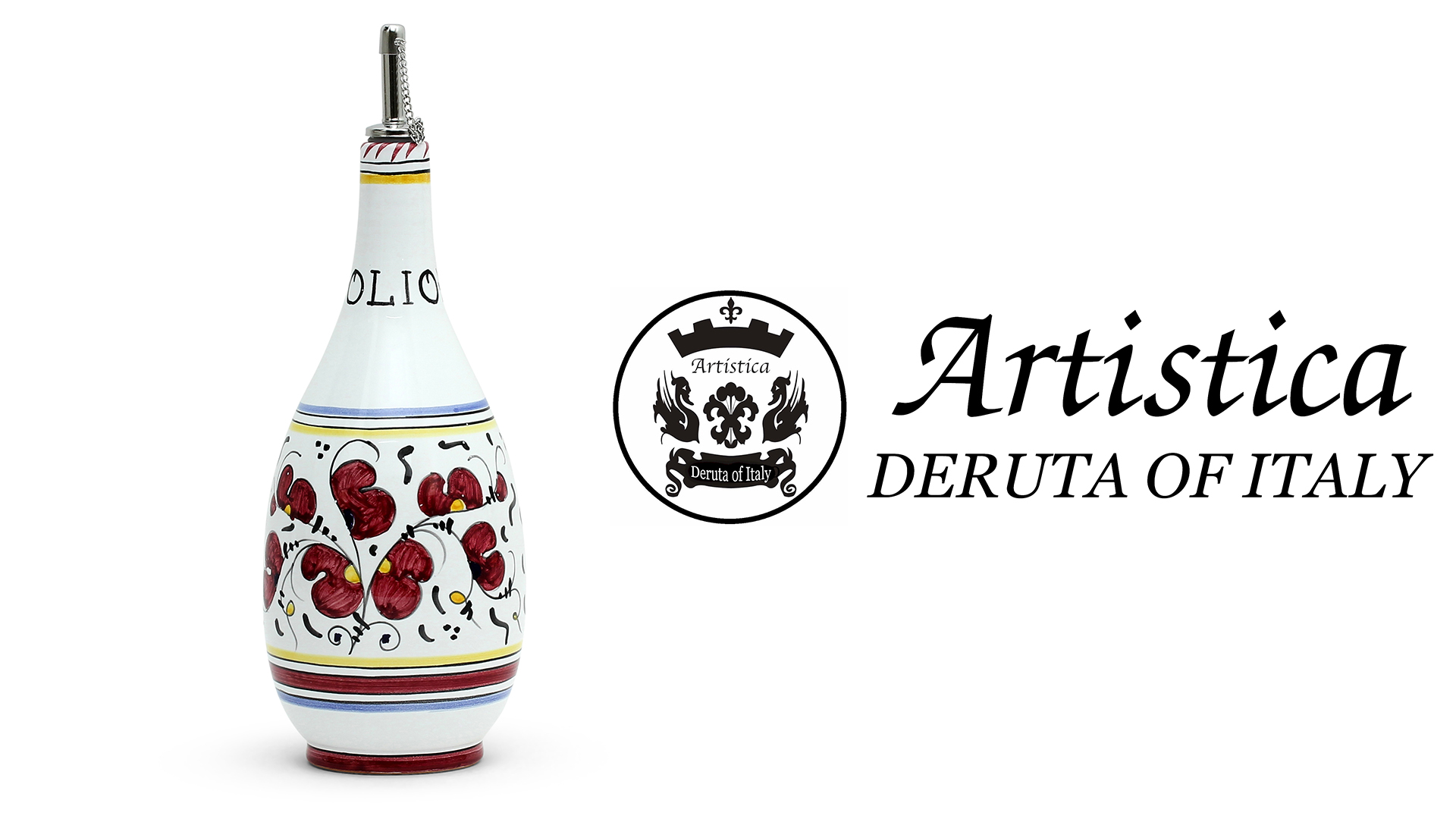 Amazon.com: Orvieto Red Rooster - Ceramic Olive Oil Bottle