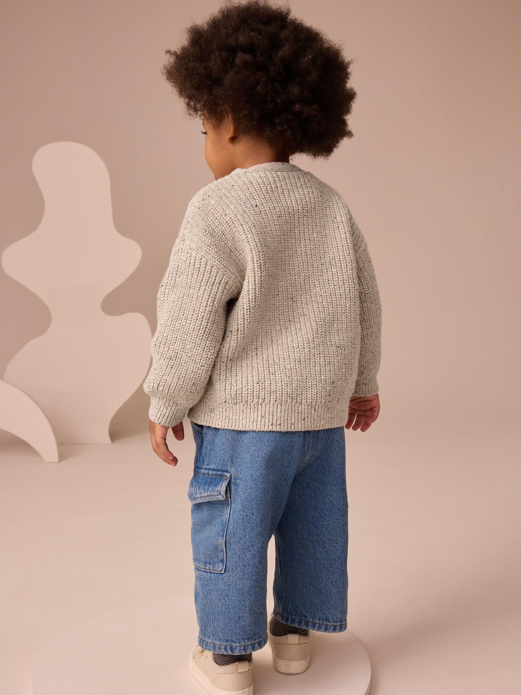 NEXT Jungen Standard Strickjacke aus 100% Baumwolle mit Figuren 62-122