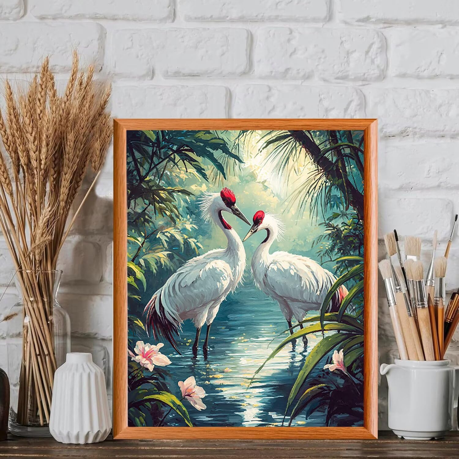 Dipingere con i Numeri Adulti Paesaggio della gru reale, 60x80cm s-974