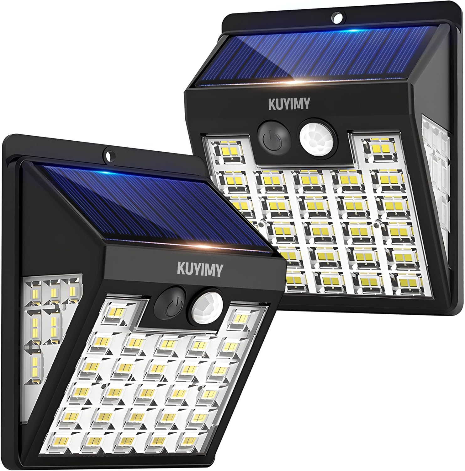 Photo voltaic Lights Outside, 72 LED Movement Sensor Wall Gentle, IP65 Waterproof and three Lighting Modes, Photo voltaic Powered Safety Wi-fi Gentle Outdoors for Patio, Backyard, Fence, Porch, Entrance Door(2 Packs)