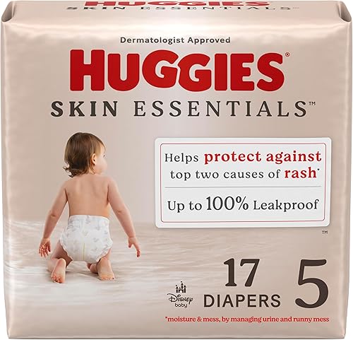 Miniatura 16 de Huggies Pañales talla 1, pañales Skin Essentials para bebé, talla 1 (8-14 libras), 204 unidades (3 paquetes de 68), el embalaje puede variar