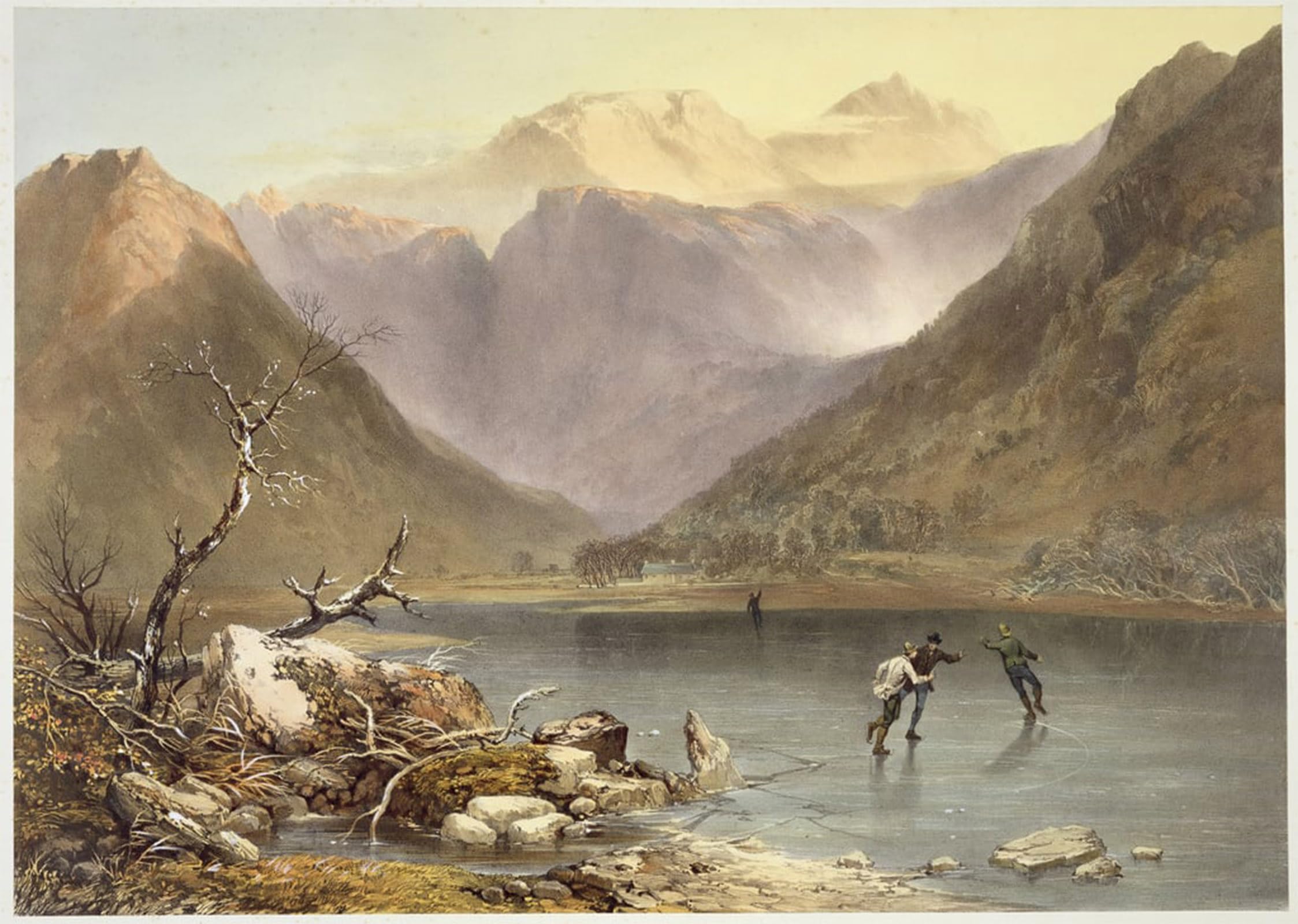 SERENDIPITP Vintage Wall Art Canvas Nordic Poster Canvas Print Picture Brothers Water From the English Lake District by Baker Pyne Wall Art Poster for Home Decor 60x90cm