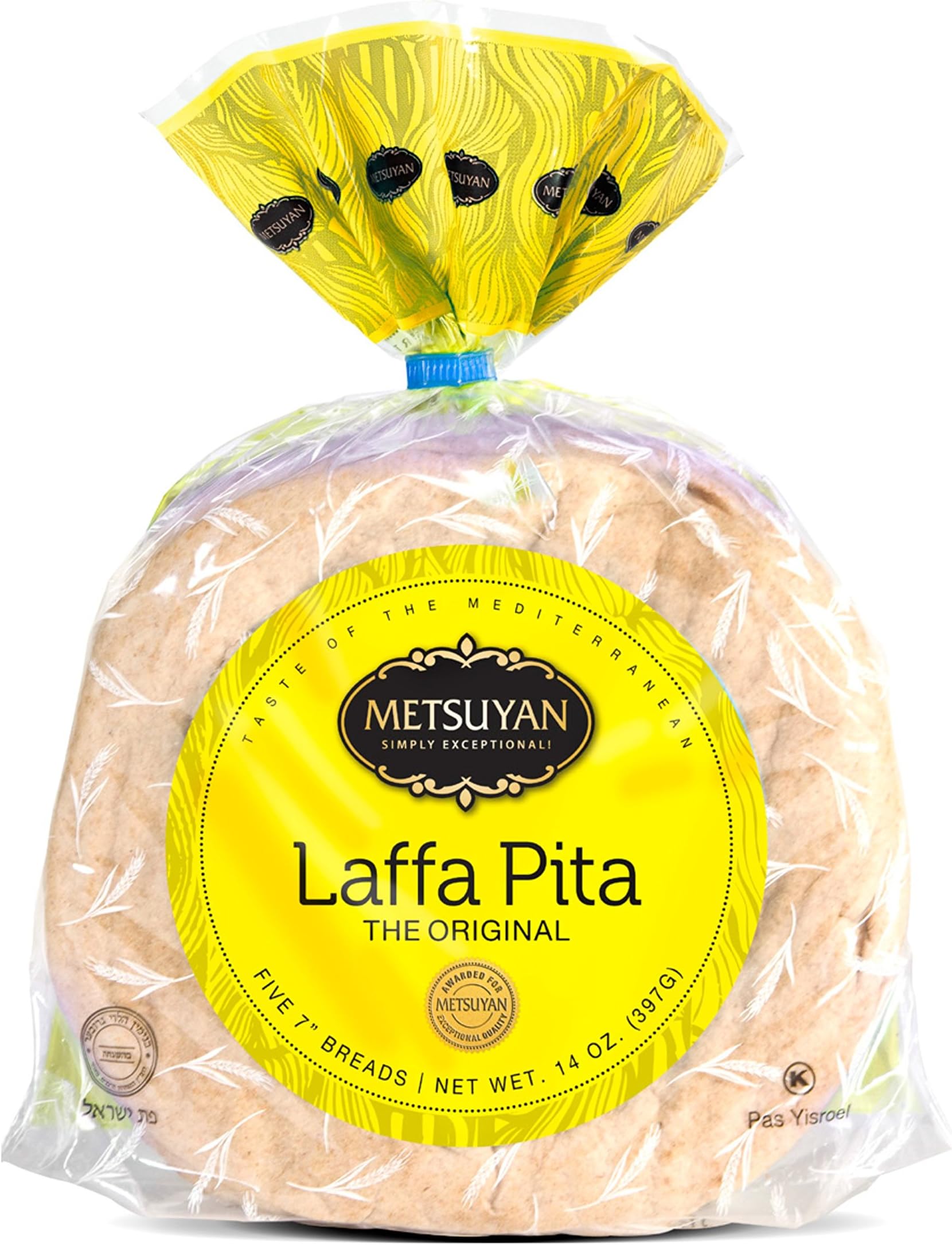 Metsuyan Laffa Pita The Original Kosher Flatbread 5 Count