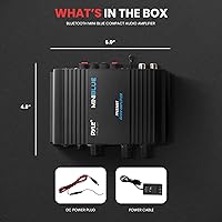 Vista 7 de Pyle PFA330BT mini amplificador inalámbrico estéreo Bluetooth de 90 Watt - entradas para micrófono, RCA, y auxiliar de 3,5 mm