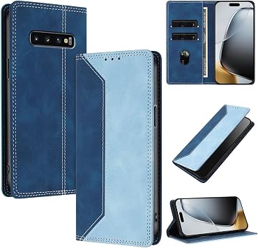 Galaxy S10 Case for Mldjomid Notebook Type Applicable Galaxy S10 Smartphone Case Stylish SC-03L SCV41 Mobile Cover Skin Leather Applicable Jerry S10 Case Notebook Type 6.1 inch Compatible Samsung