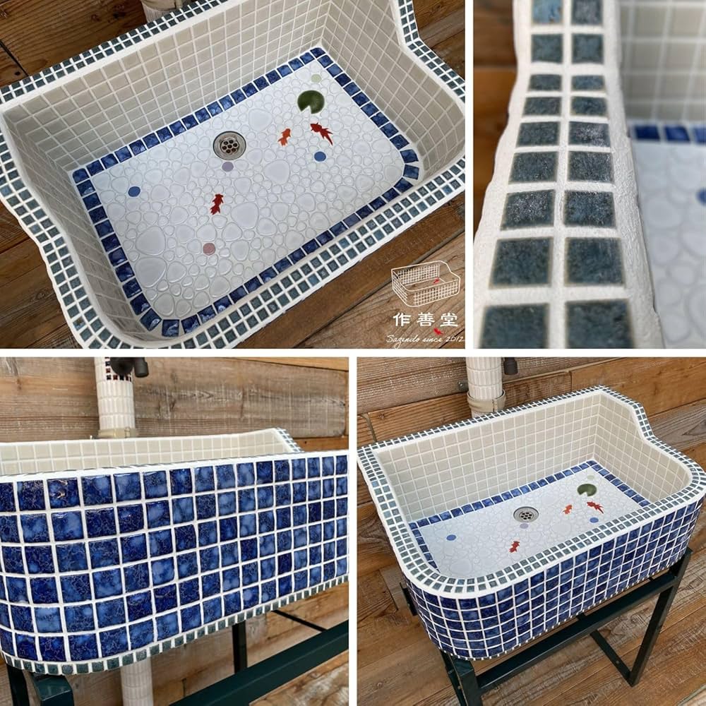 瞬間的お値下げ‼️モザイクタイル ガーデンシンク ミニ型　長方形 Amazon.co.jp: 作善堂 ガーデンシンク タイルシンク ガーデン