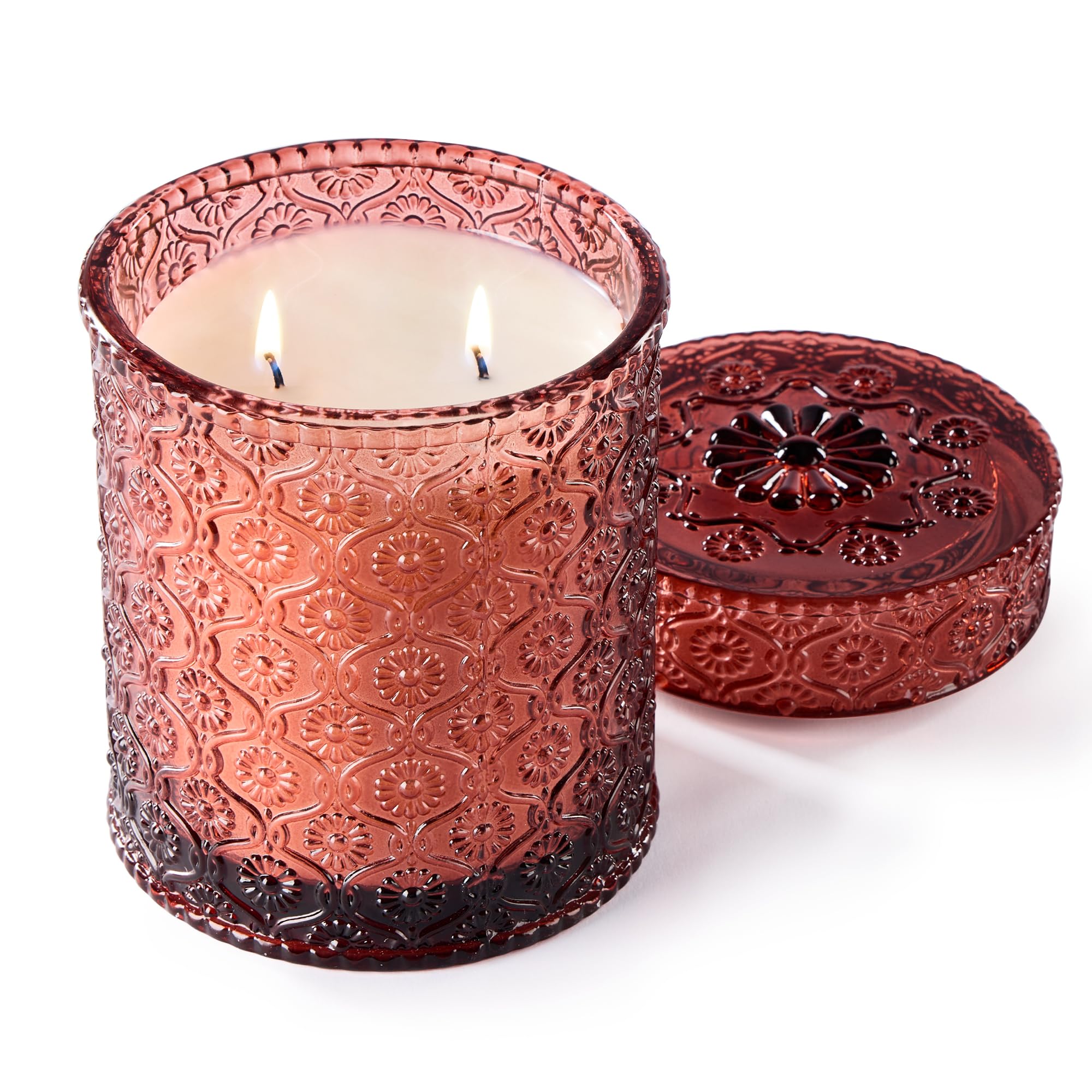 Airkeep Vela Aromática Apple Cinnamon, Vela de 450g con una Duración de Quema Prolongada, Vela de Cera Natural para el Hogar, Ideal como Regalo para Mujeres y Hombres