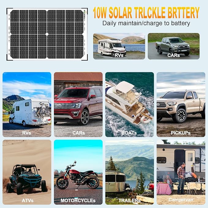 Cargador Solar de Batería 30W 12V con Controlador MPPT miniatura 7