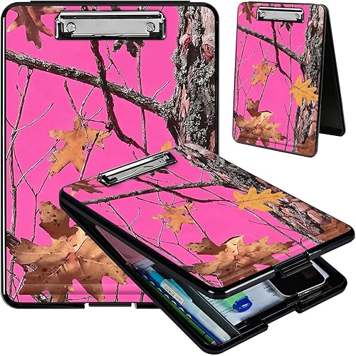 Clipboard with Storage, Hard Letter A4 Size Clip Board with Pen Holder & Paper O