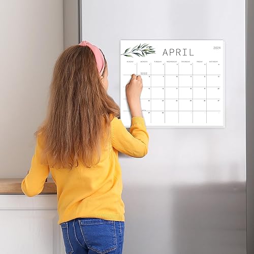 Miniatura 7 de Calendario magnético para refrigerador 2024-12 meses, calendario académico enero-diciembre 2024, calendario de pared de 10 x 11.8 pulgadas para el