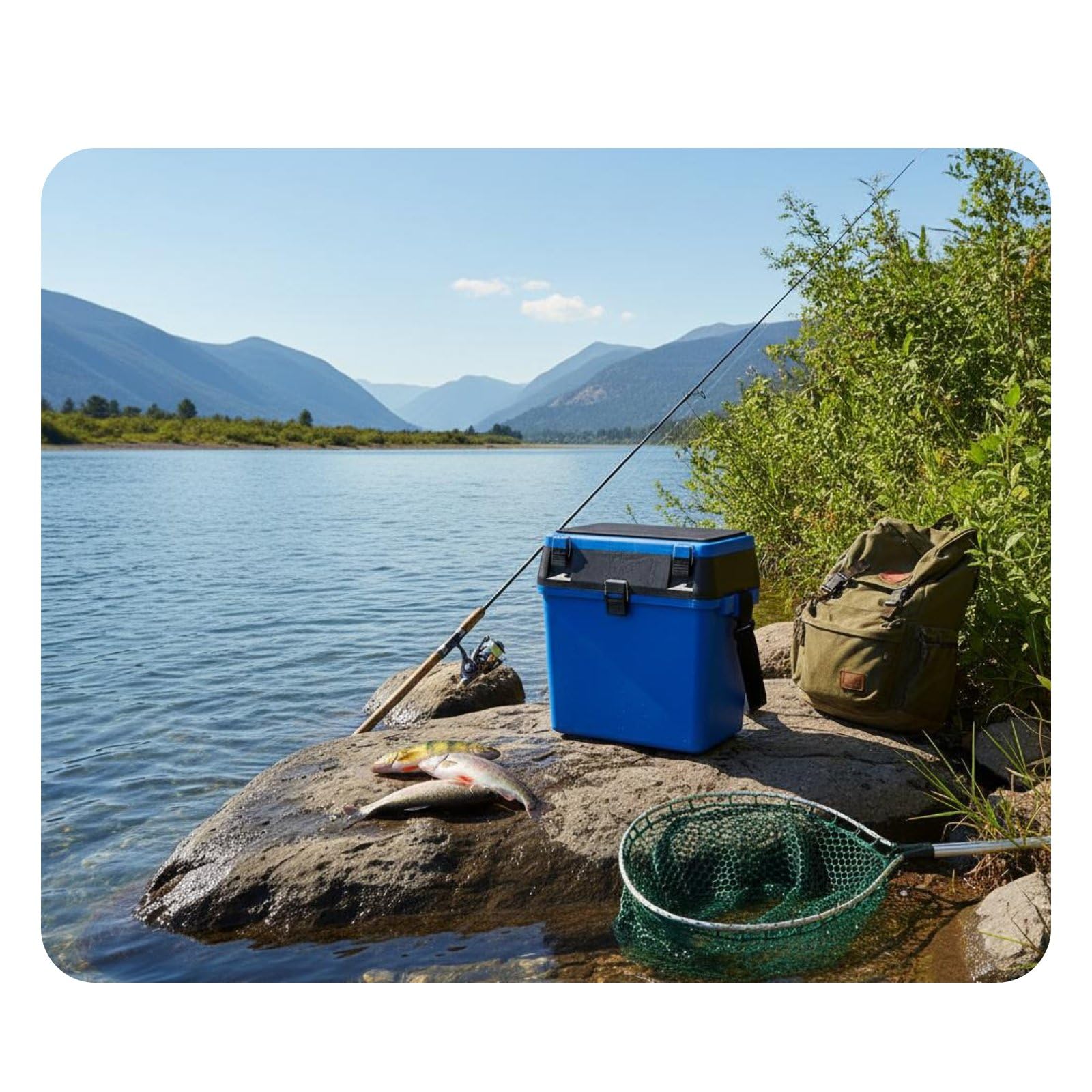 Cassetta da Pesca con Seduta Grande Capacità Sgabello Contenitore da Pesca Ampio Vano Superiore Valigetta Porta Minuterie, Blu