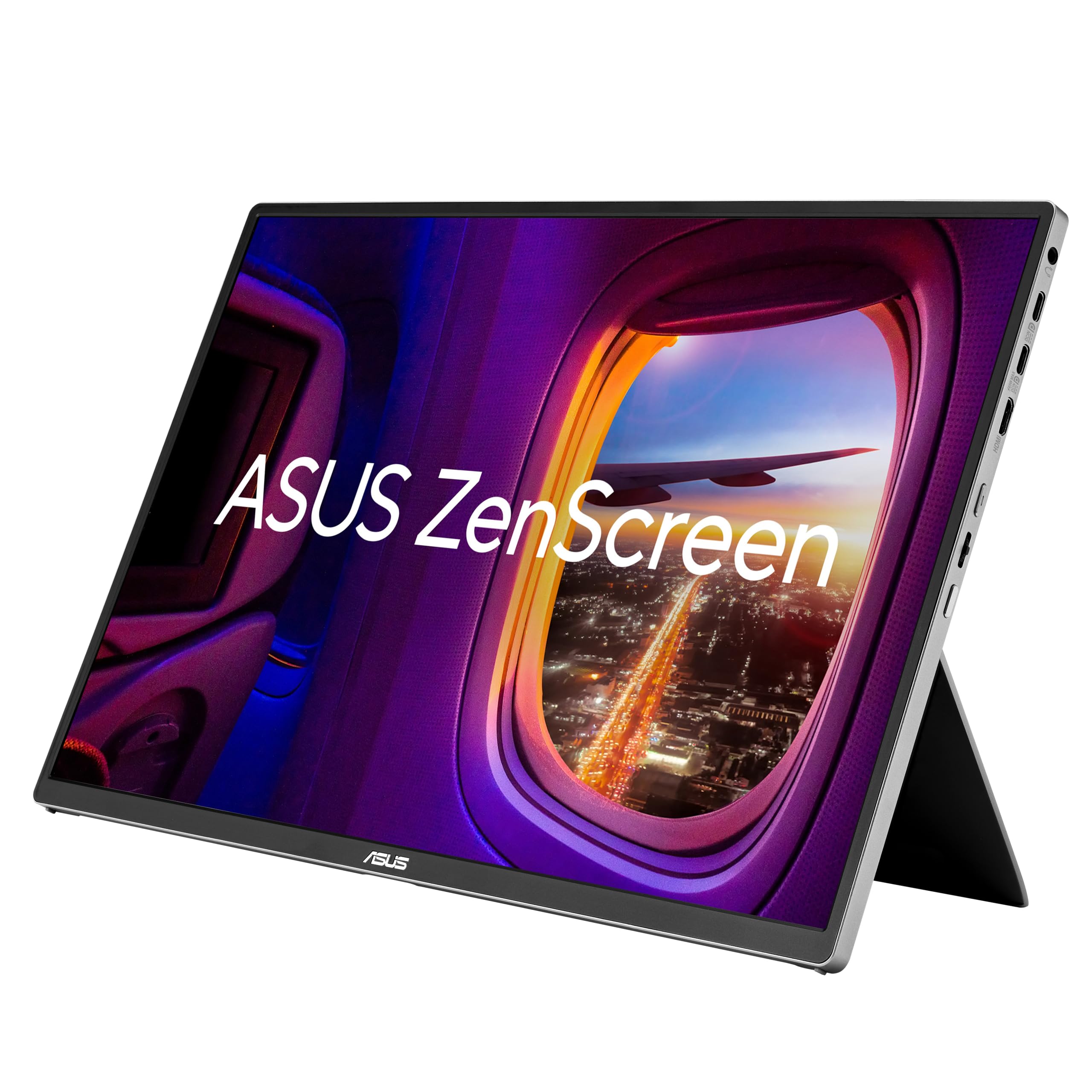 ASUS ZenScreen MQ16FC 15.6 Zoll WUXGA OLED Portable Monitor | Auto-Rotate, Power Pass-Through, Stativgewinde, 95% DCI-P3, TÜV-Zertifiziert Flicker-Free, Blaulichtfilter, USB-C, Mini-HDMI