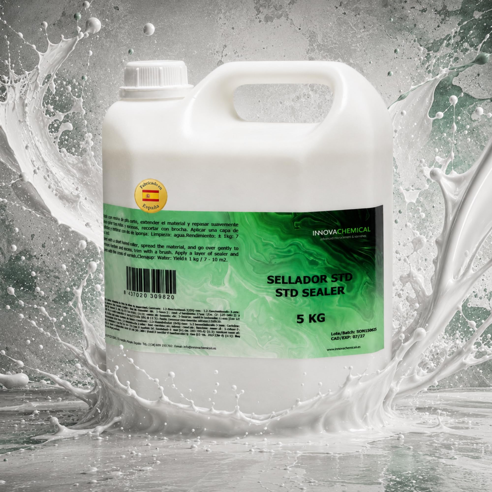 Sellador al Agua 5kg para Microcemento Cemento Mortero y Madera