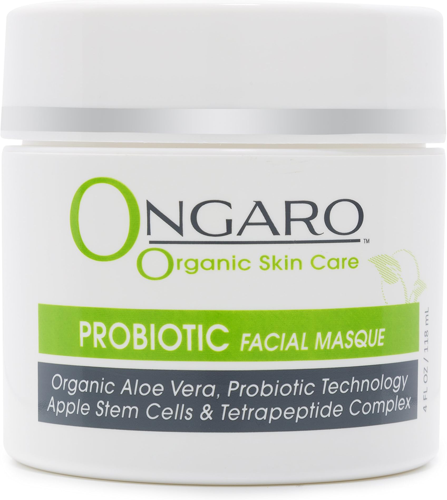 Probiotic Facial Masque; Brazilian Red Clay Reduces Pores, Clears Acne and Removes Dead Skin Cells - Aloe Vera, Apple Stem Cells, Peptides and Vitamin E; 4oz