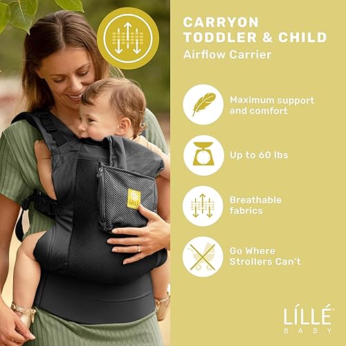 Miniatura 2 de LÍLLÉbaby CarryOn Airflow Transporte para niños y niños pequeños ergonómico 3 en 1, de 20 a 60 libras