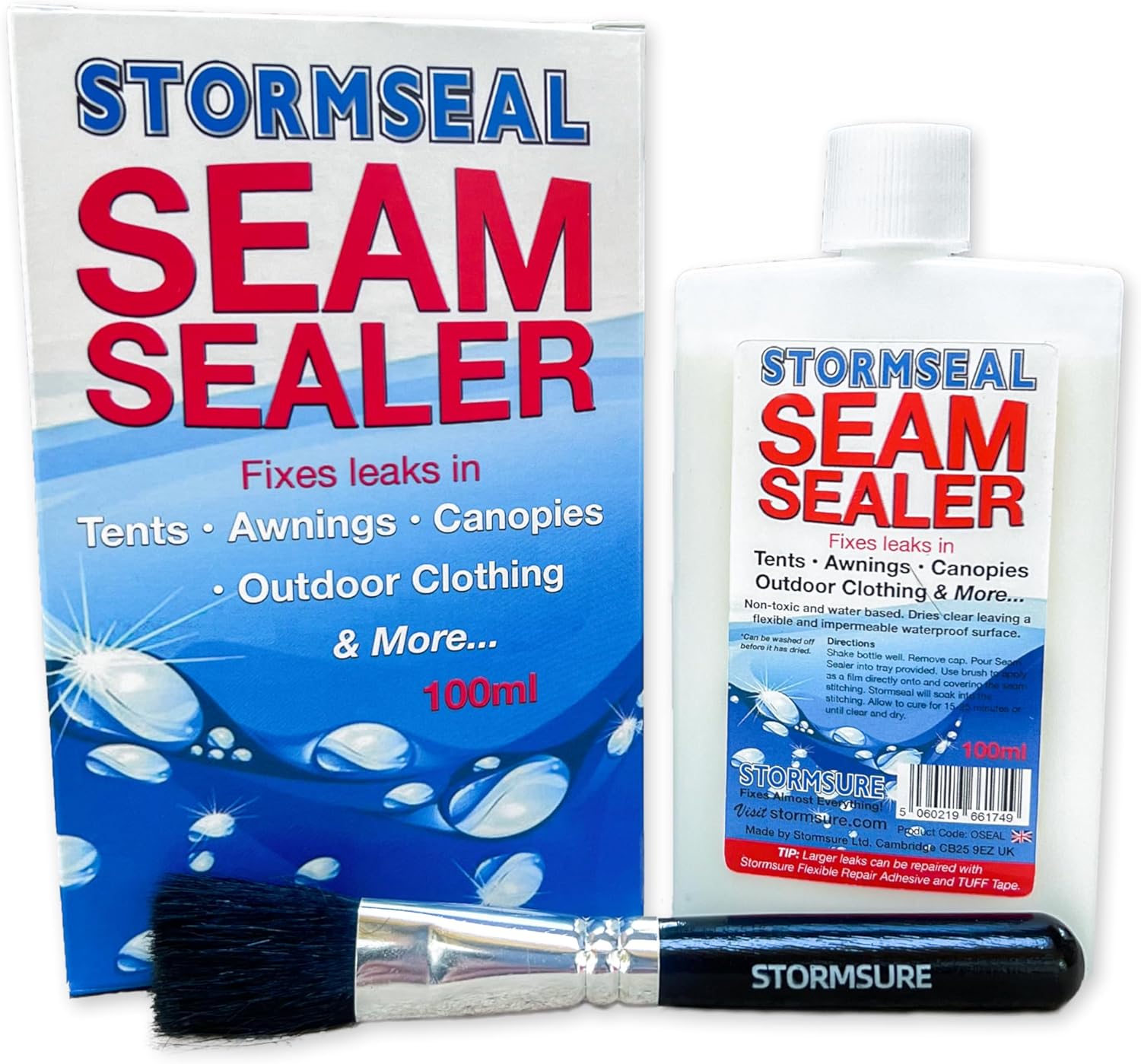 Stormsure Seam Sealer 100ml Waterproof Outdoor Fabric and Seam Repair