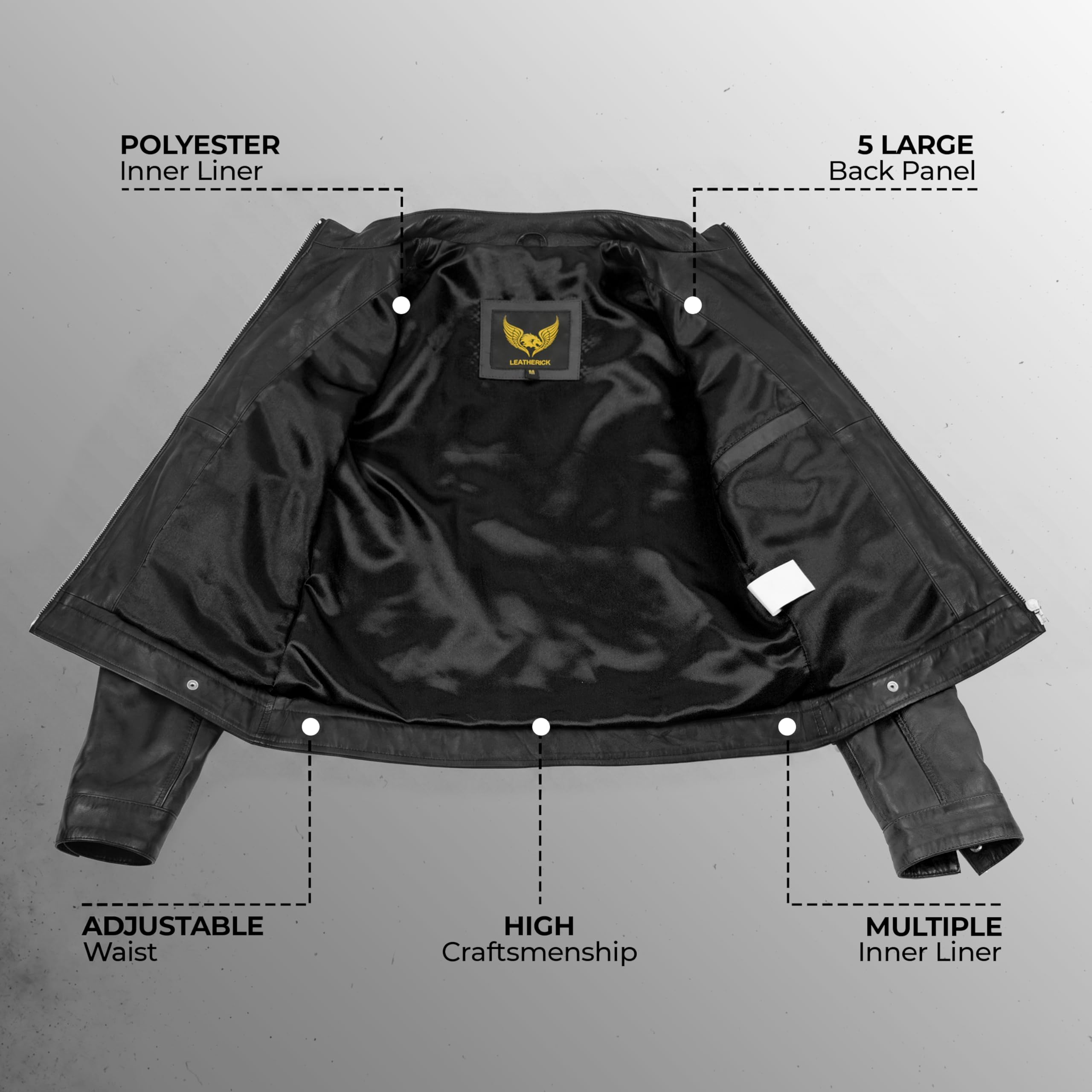 Leatherick Chaquetas moteras de piel de cordero estilo Cafe Racer para mujer - elegante chaqueta de moto con cremallera y bolsillos funcionales